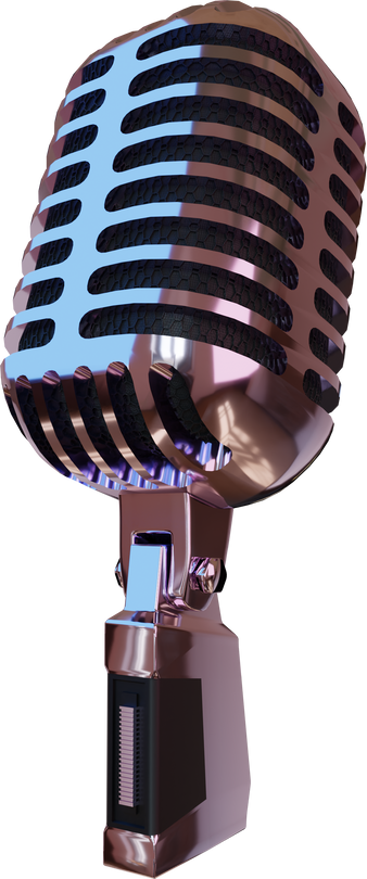 Silver Microphone  3D Render Object